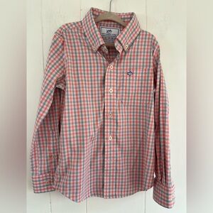 Southern Tide Intercoastal Plaid Long Sleeve XS 4/5 Boy Worn One Time